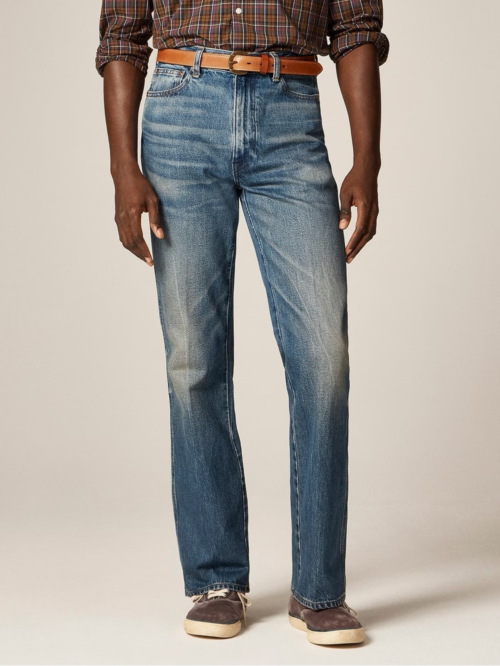 J. Crew Bootcut creased jean in vintage medium wash Size 34 $188 CN149